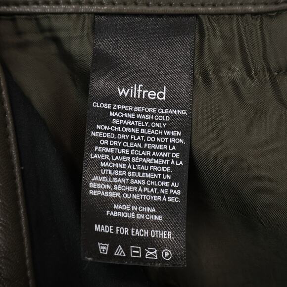 Aritzia Wilfred The Melina Pant Vegan Leather In Rich Mocha Brown Size 4 - Picture 7 of 7